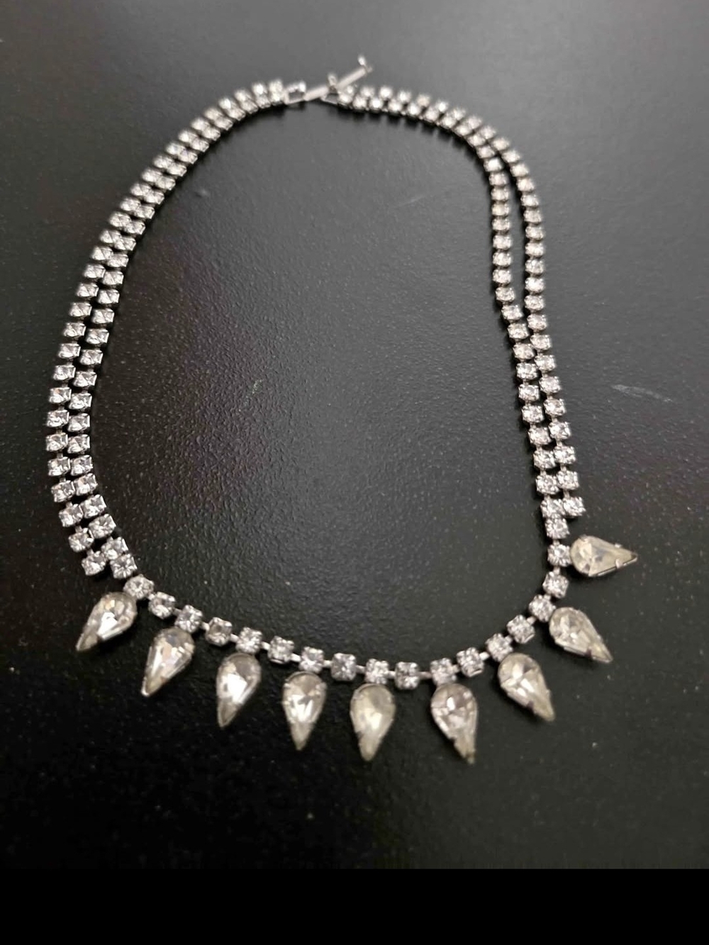 Sterling Silver Teardrop Pendant Necklace - Silver